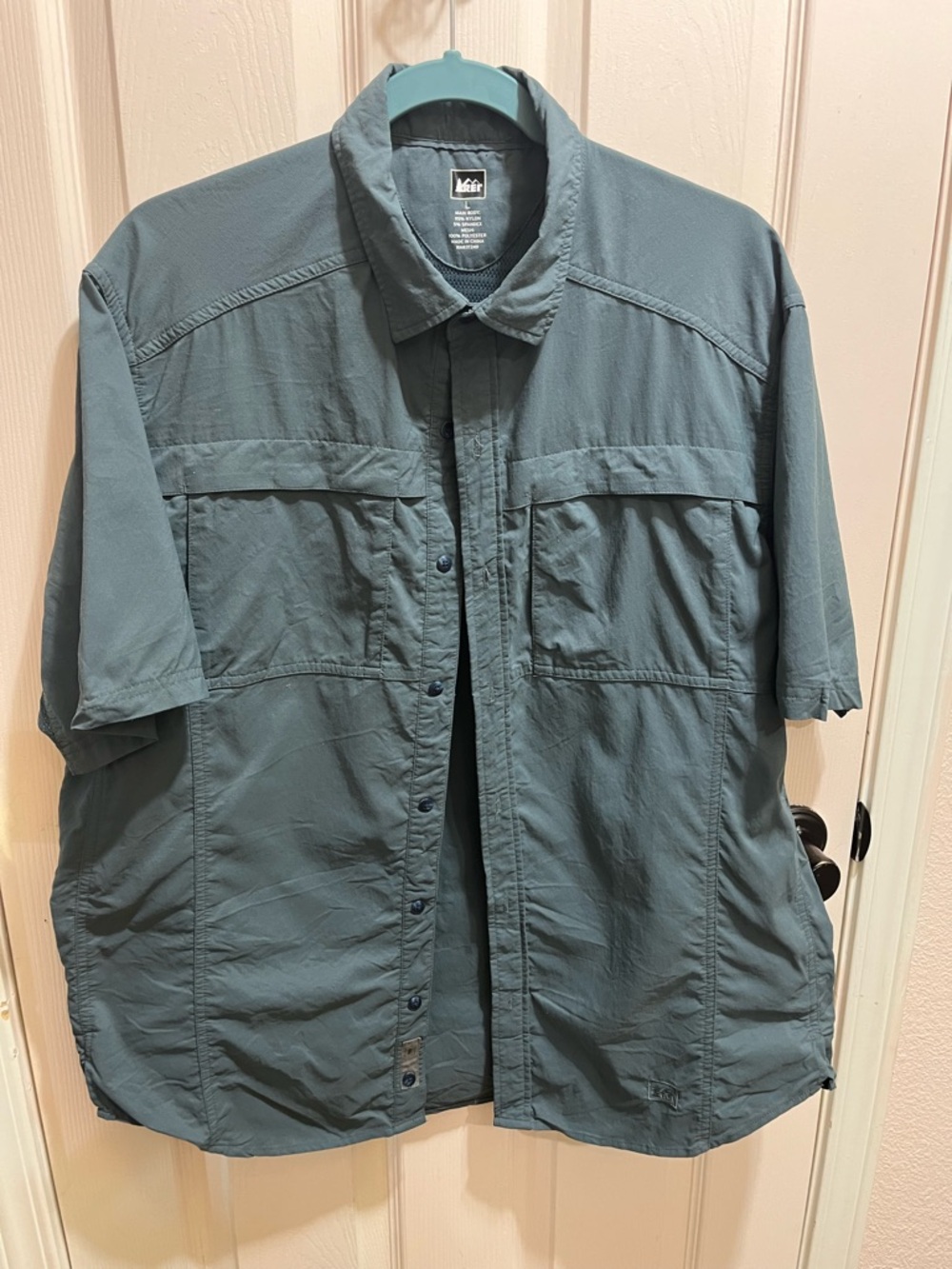 REI Short-Sleeve Utility Shirt— Slate Teal